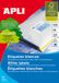 APLI 1276 - Zelfklevend etiket, afmetingen 70 x 42,4 mm, voor Ink-Jet laserkopieerapparaat in doos met 100 vellen DIN A4