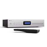 Auna Art22 CD-speler HiFi met slot-in station, USB-ingang, CD-MP3-weergave, Afstandsbediening, Optische & coaxiale uitgangen – 3W geluidskwaliteit – Zilver
