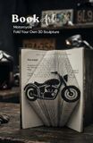 Motorcycle BookArt — Fold Your Own 3D Motorbike Sculpture