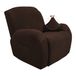 JIVINER Super Stretch fauteuilhoezen 4 stuks sofahoes, spandex zacht met zakken, fauteuil, meubelbeschermer (koffiebruin)