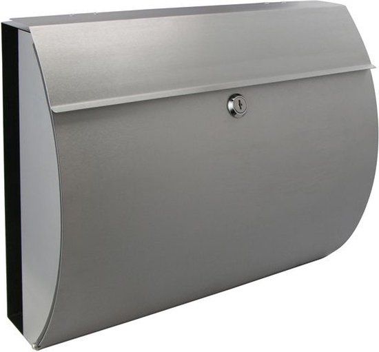 Haushalt 60185 - Brievenbus - Zilverkleurig - Staal - 39 x 14 x 31 cm