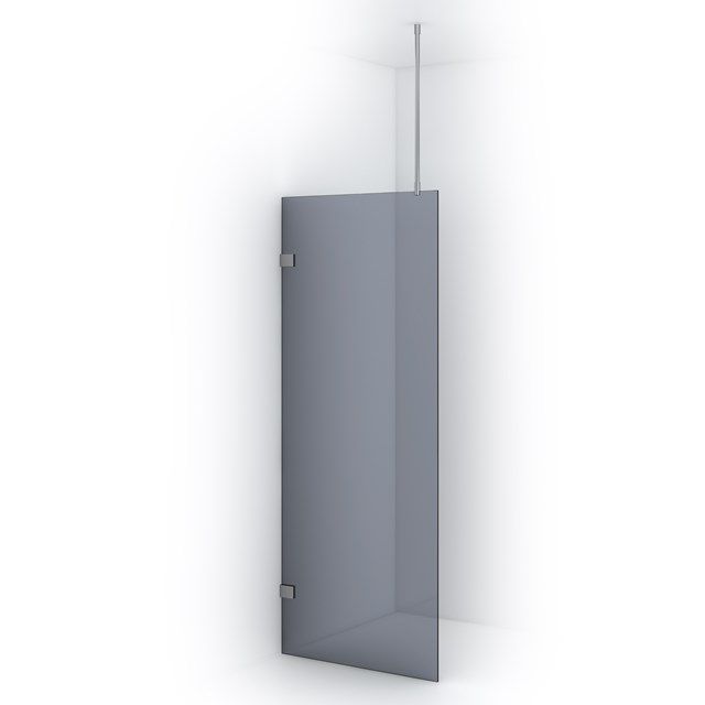 Maxaro Inloopdouche Diamond 80cm 8mm Rookglas Veiligheidsglas Chroom