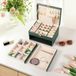 3 Layer Sieraden Houder Organizer met 2 Lade Sieraden Organizer Tray, Grote Sieraden Dozen voor Vrouwen met Fluwelen Oorbel Organizer, Afsluitbare Sieraden Dozen & Organizers, Kerstcadeaus voor