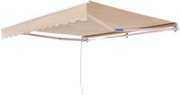 Vevor Handmatige Intrekbare Luifel, 12" x 96" Buitenterras Luifel Zonnescherm, Waterbestendig Polyester Terrasdeur Raam Luifel Zonnescherm met Slinger voor Balkon in de Achtertuin
