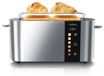 Arendo Grille-pain 4 tranches, fente longue, acier inoxydable, 1500W, écran tactile, argenté