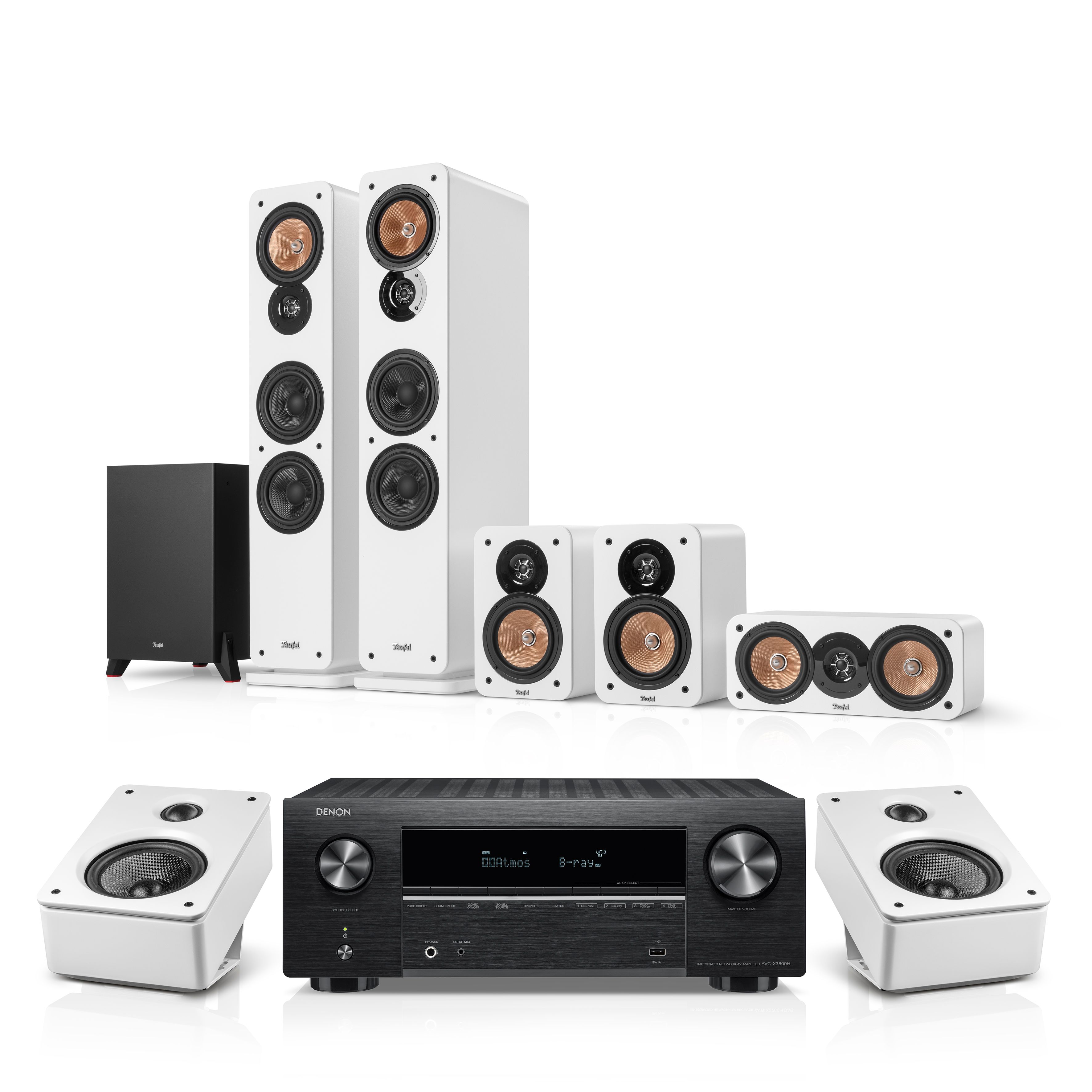 Teufel ULTIMA 40 Surround + DENON X3800H voor Dolby Atmos