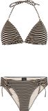 Protest PRTMatch - Triangel bikini set Dames - Koordsluiting - Uitneembare vulling - Normale pasvorm - Medium dekking - Crème