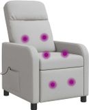 vidaXL Relaxfauteuil Wolkengrijs Stof