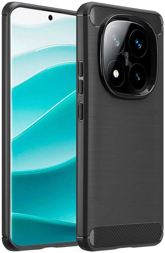 imoshion Hoesje - Geschikt voor Xiaomi Redmi Note 14 Pro 5G - Brushed Backcover - Zwart