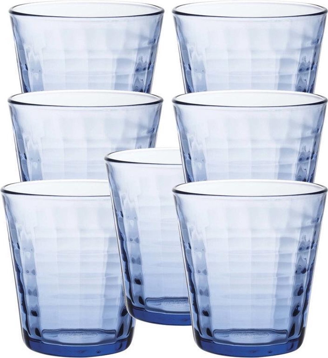 Duralex 20x Drinkglazen/waterglazen Prisme blauw 275 ml - Koffie/thee glazen Prisme 275 ml