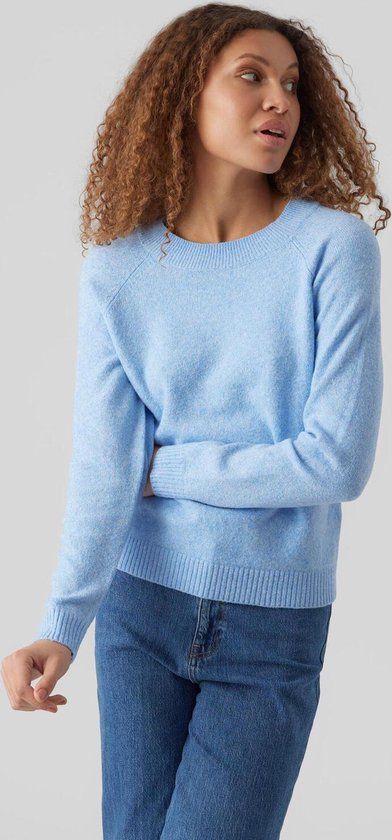 Vero Moda Trui Vmdoffy Ls O-neck Blouse Ga Noos - Little Boy Blue/melange - XS