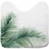 Douceur d'intérieur Badkamermat met WC-uitsparing, 45x45 cm, Antislip, Groen/Wit