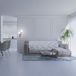 Italian Bed Linen Glamour, antislip bankovertrek met schiereiland rechts, donkerblauw, 190 cm