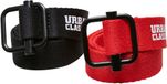 Urban Classics Industrial Canvas Kids 2-Pack Broekriem - Zwart/Rood