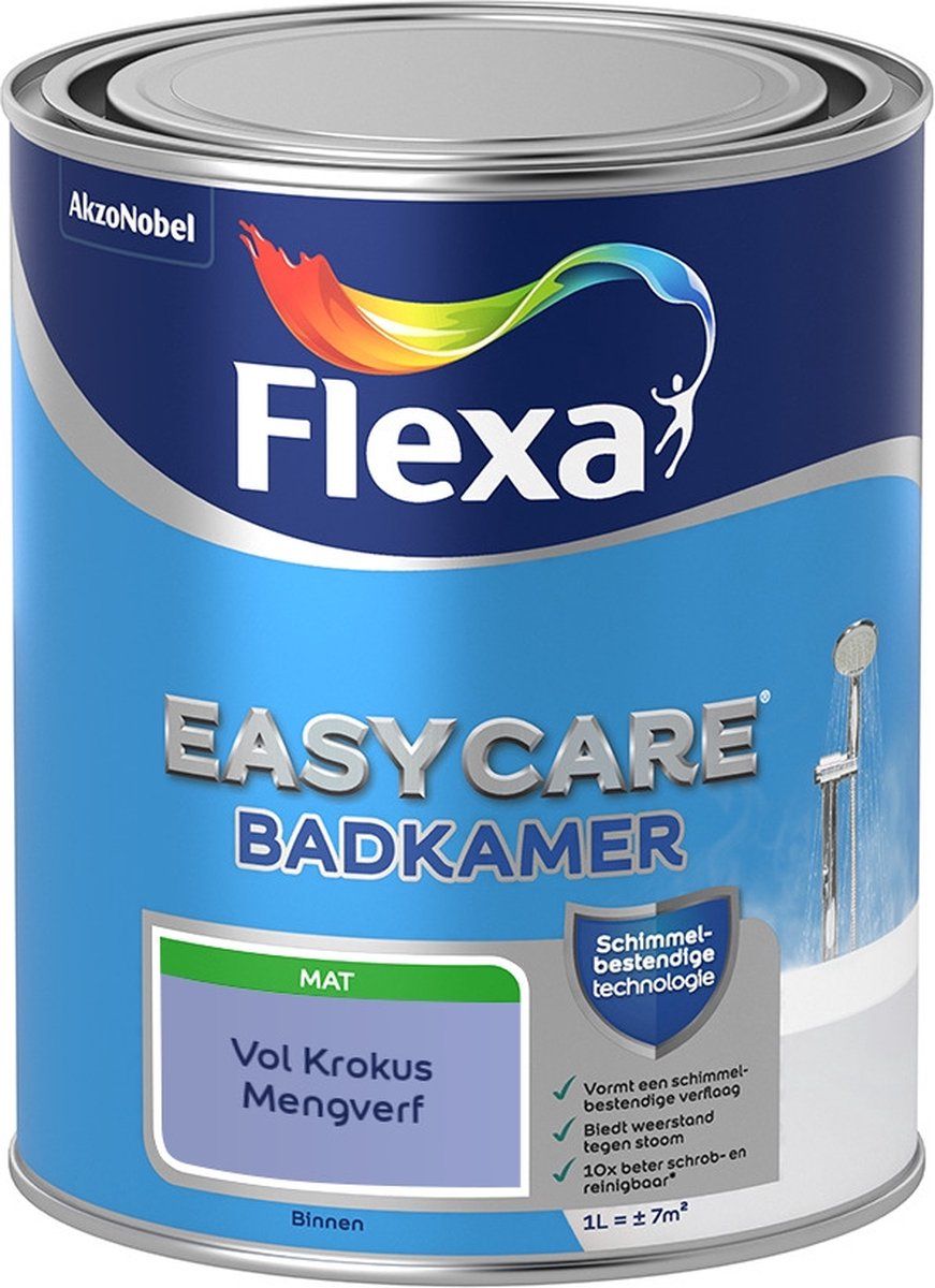FLEXA Easycare Muurverf - Badkamer - Mat - Vol Krokus - 1 liter