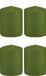 Trend Candles Bougie cylindrique/bougie tronc - 4x - vert olive - 6 x 8 cm - 29 heures de combustion