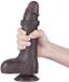 LoveToy - Aftrekbare dildo 22 cm (Ø 4,3 cm) - Zwart