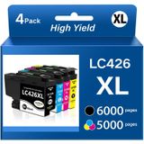 Brother Cartouches d'encre LC426XL, set de 4, convient pour 6000/5000 pages