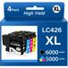 Brother Cartouches d'encre LC426XL, set de 4, convient pour 6000/5000 pages