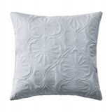 ROOM99 Leila Housse de coussin décorative 45 x 45 cm, décoration esthétique et moderne, housse de coussin pour chambre et salon, motif gaufré, gris clair