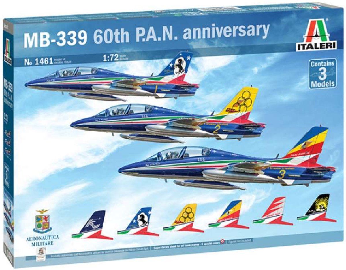 Italeri 1:72 1461 MB-339 60th P.A.N. anniversary - 3 Planes Plastic kit