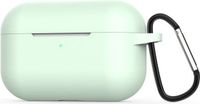 Jumada's Apple Airpods hoesje - Softcase - Licht Groen - Geschikt voor Airpods Pro - Met riemclip