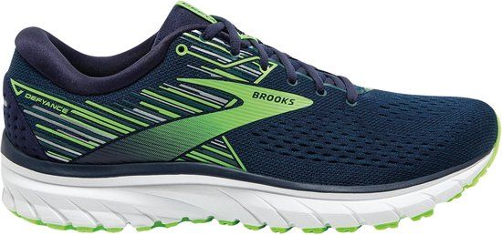 Brooks Defyance Hardloopschoenen Heren - Maat 42.5 - Donkerblauw/Groen/Zilver