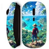 One Piece Luffy Manga Anime Zwarte draadloze muis Maniacase
