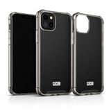 JCB Toughcase iPhone 12 6.1" Schokbestendige Beschermhoes voor Mobiele Telefoon, Zwart & Transparant Grijs