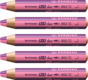 STABILO woody 3 in 1 duo roze/lila aquarelpotloden