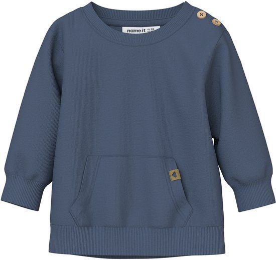 NAME IT Baby Vesten Lange mouw Ronde hals Katoen Vintage Indigo