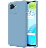 Hoes Realme Hoes van vloeibare siliconen, ultrazacht, voor Realme C30, blauw