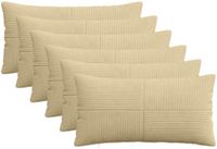 vidaXL Kussensloop 6 stuks ALMELO Grijs Groen 40 x 80 cm Corduroy