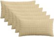vidaXL Kussensloop 6 stuks ALMELO Grijs Groen 40 x 80 cm Corduroy