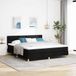 Maison Exclusive - Lit boxspring avec LED et tête de lit, noir, 180 x 200 cm, tissu