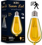 KS Verlichting Spiral LED Lamp E27 3W Warm Wit Licht Bewegingssensor 2700K