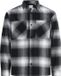JACK&JONES JJEJACKSON OVERSHIRT LS SN Chemises Homme Coton à Carreaux Coupe Ample Manches Longues Col Classique Boutons Asphalt L