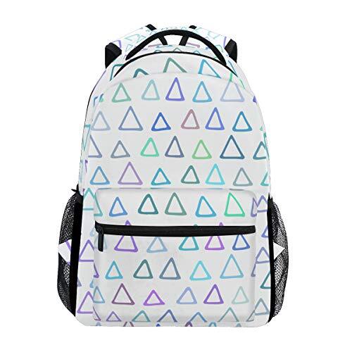 FANTAZIO Rugzakken Geel Driehoek School tas weven Daypack met rits OneSize 3