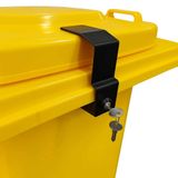 GARDIVO Verrou de poubelle Verrouillage de poubelle pour poubelles et conteneurs à déchets Universel 60-360 litres Verrou de poubelle sans perçage Métal Fort
