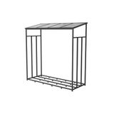 GFP Primeyard Brandhoutrek metaal 185x72x185,5 cm Houtopslag Haardhoutrek grijs