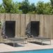 Maison Exclusive - 2 tuinstoelen met parasol en tafel, lichtgrijs