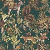 A.S. Création MICHALSKY DIEREN EN BLADEREN BEHANG | Jungle & Dieren - groen meerkleurig