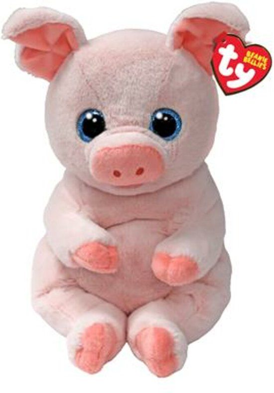 TY Beanie Bellies Penelope Pig Medium 24 cm - Roze Pluche Knuffel