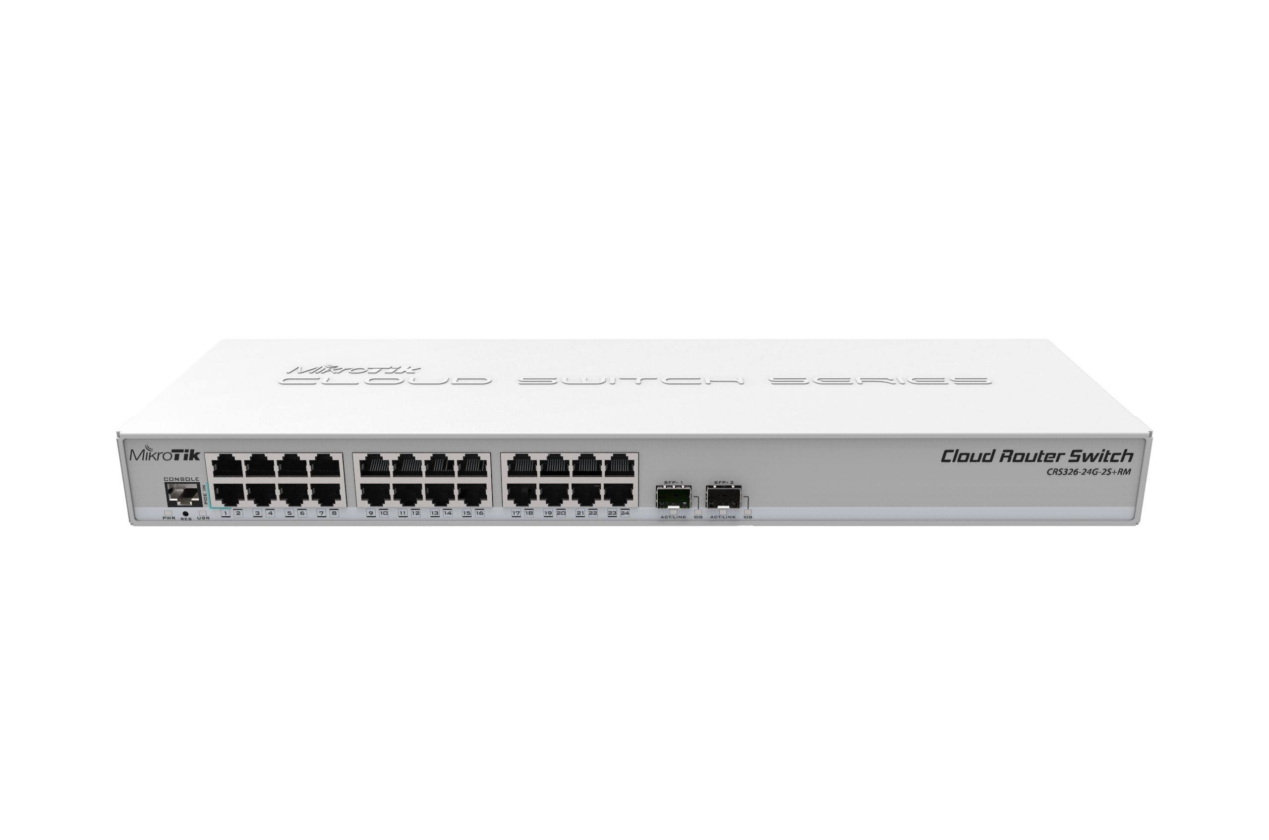 Mikrotik CRS326-24G-2S+RM - L2 Managed Gigabit Ethernet Switch - 24x RJ45, 2x SFP+