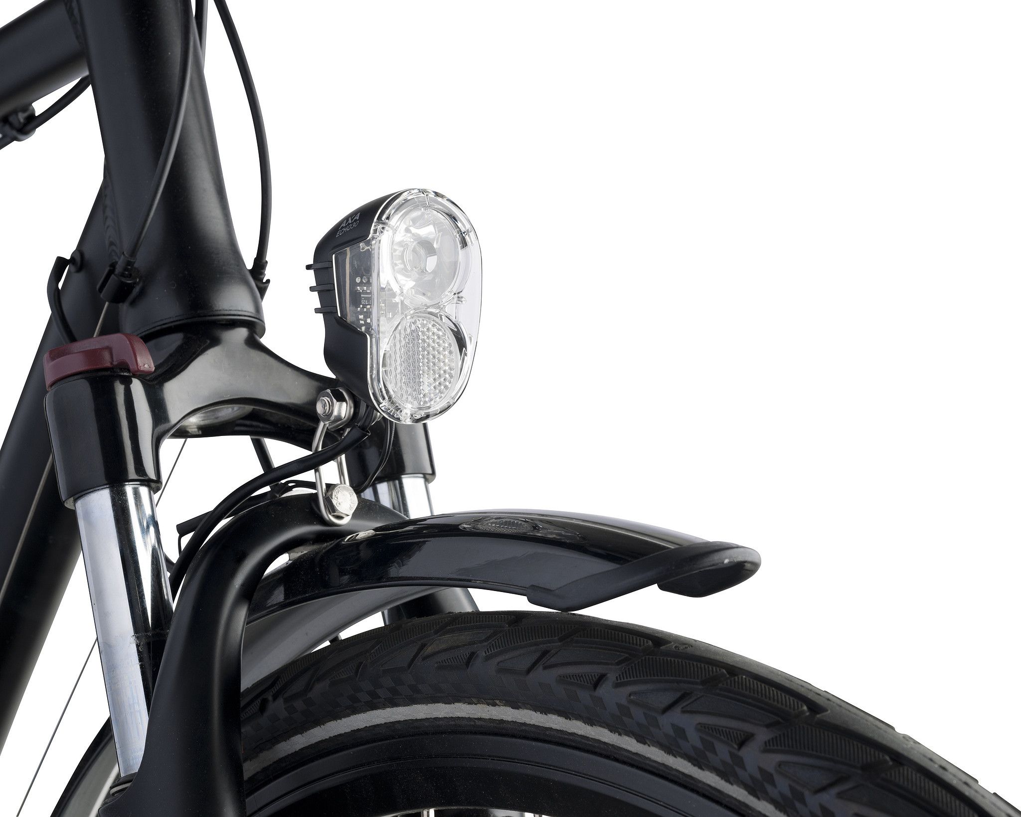 AXA Echo 15 Switch - Fietslamp voorlicht - LED Koplamp - Dynamo - Zwart