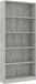 vidaXL Bibliothèque à 5 étagères 80x24x175 cm bois de particules gris béton