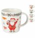 Koopman International Beker van porselein Kerstmok 370 ml | Koffiebeker & Theebeker, Set van 4 kerstdesigns