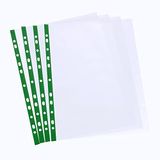 ASelected 100 STKS Kwaliteit Clear Plastic A4 Folders Portefeuilles Zakken Gestreepte Zakken
