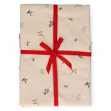 Nappe, coton recyclé, branches de Noël, Ø180 cm