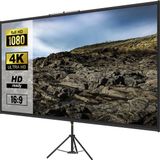 Merkloos Happiq Projectiescherm - Beamerscherm - Buitenfilmscherm - 203 cm - Uitrekbaar
